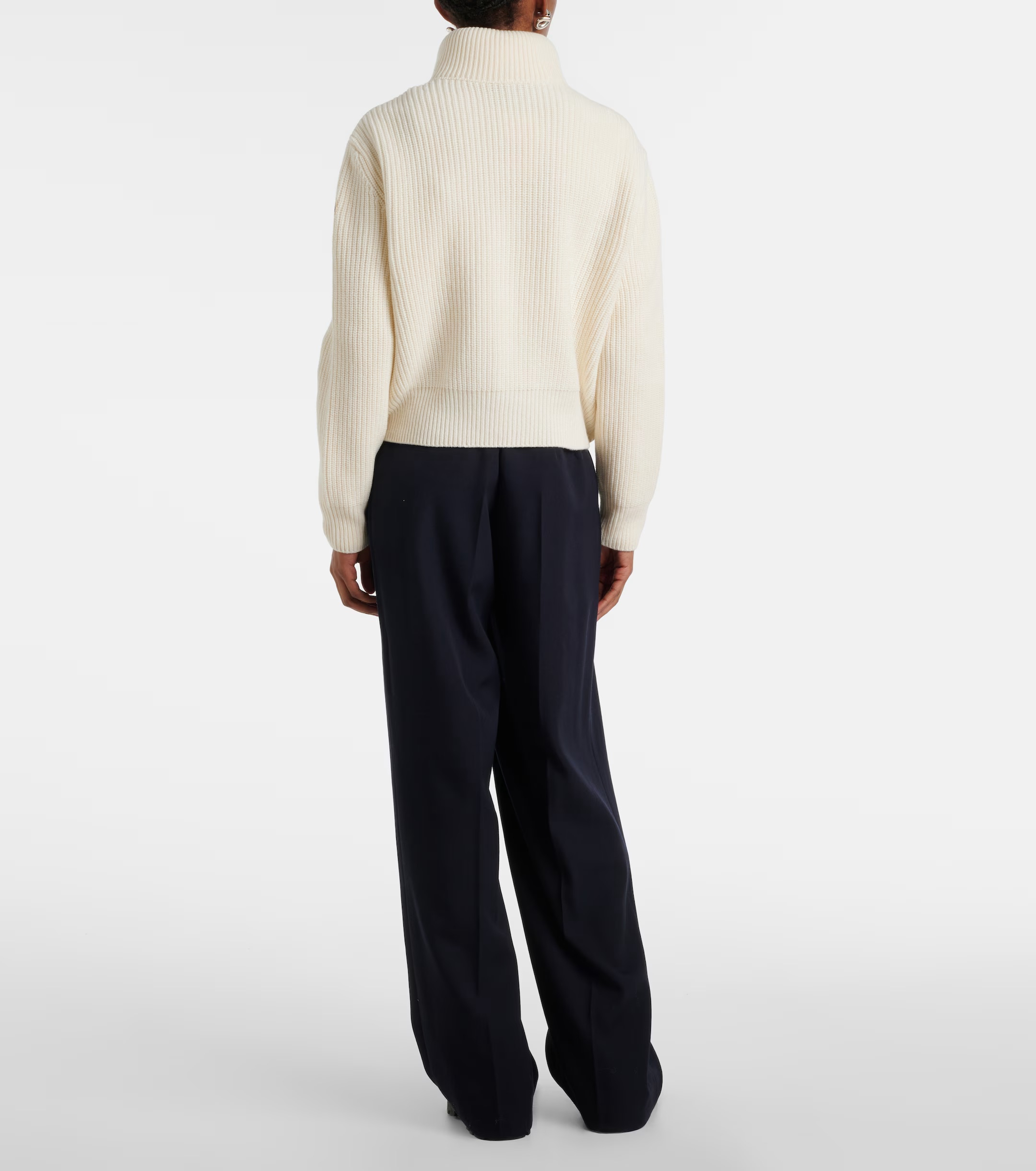 MONCLER Down-Paneled Virgin Wool Cardigan