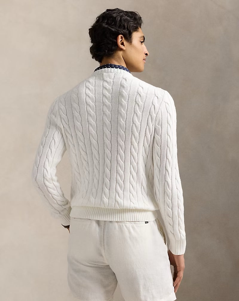 Ralph Lauren Cable-Knit Cotton Jumper – White