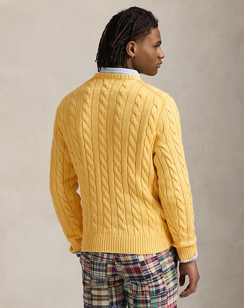 Ralph Lauren Cable-Knit Cotton Jumper – Autumn Yellow