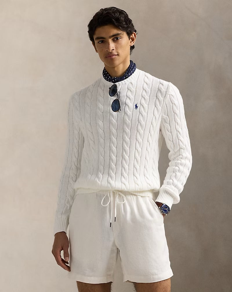 Ralph Lauren Cable-Knit Cotton Jumper – White