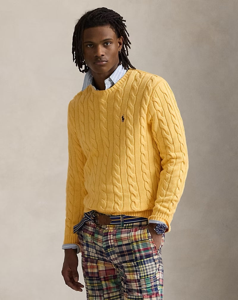 Ralph Lauren Cable-Knit Cotton Jumper – Autumn Yellow