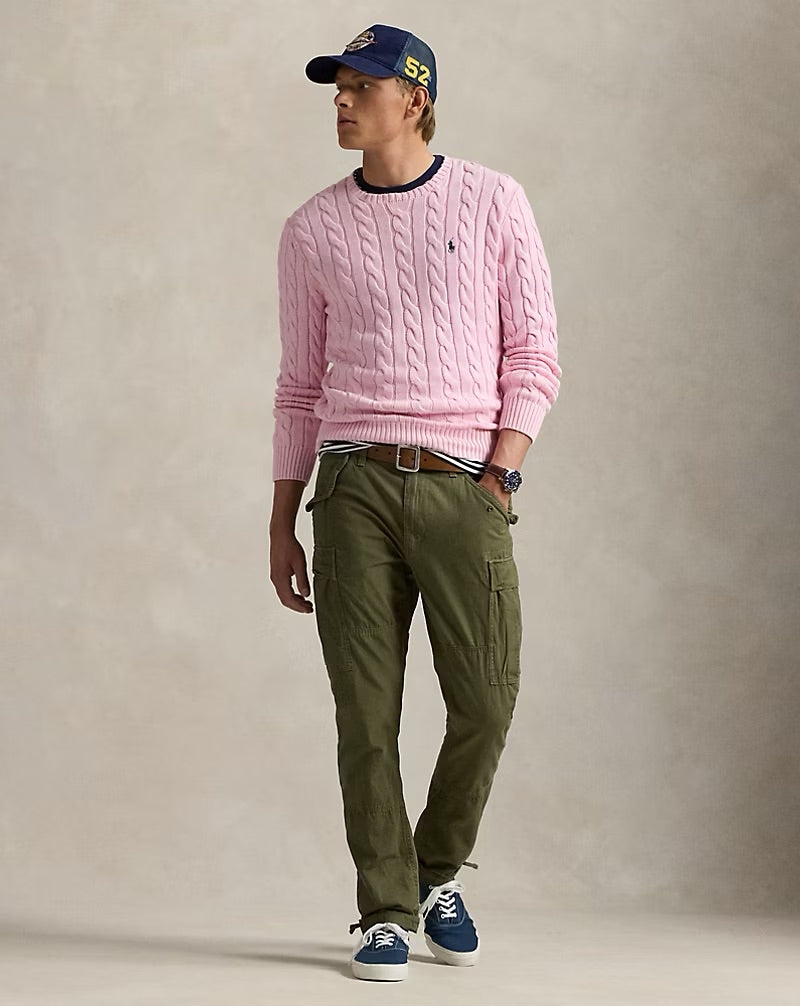 Ralph Lauren Cable-Knit Cotton Jumper – Caramel Pink