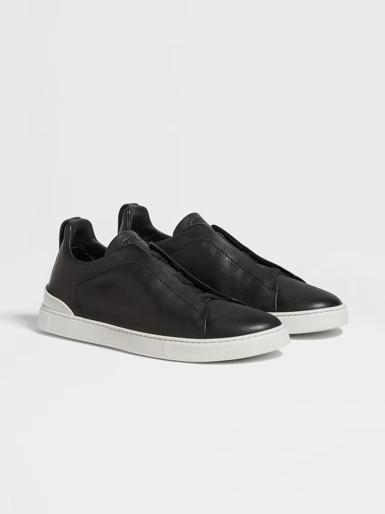 Zegna Black Triple Stitch™ Secondskin Sneakers