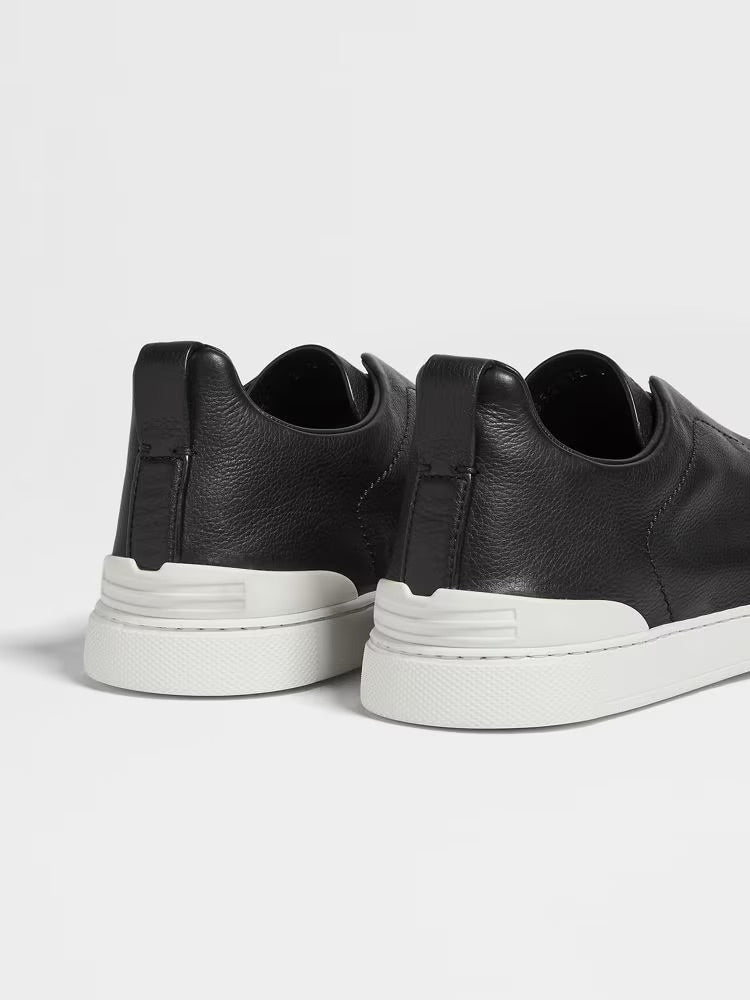 Zegna Black Triple Stitch™ Secondskin Sneakers