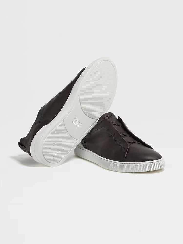 Zegna Brown Triple Stitch™ Secondskin Sneakers