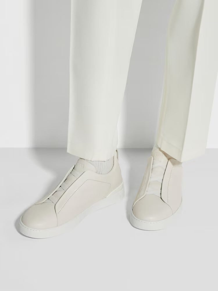 Zegna White Triple Stitch™ Secondskin Sneakers
