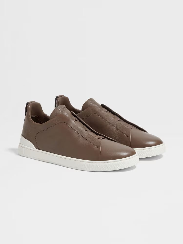 Zegna Brown Triple Stitch™ Secondskin Sneakers