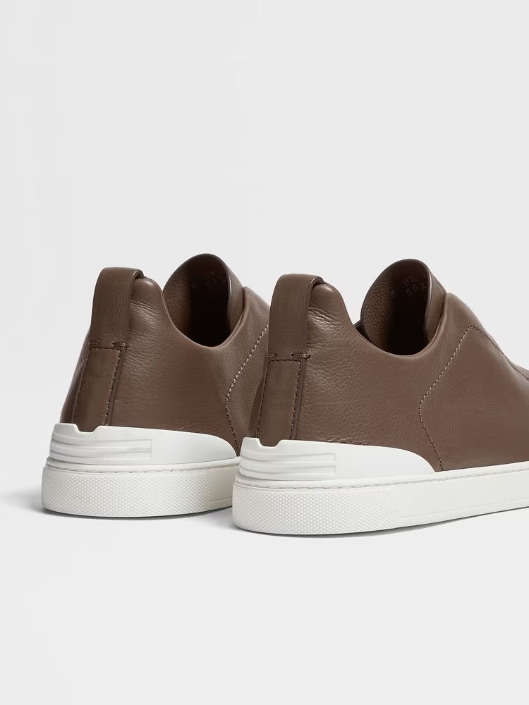Zegna Brown Triple Stitch™ Secondskin Sneakers