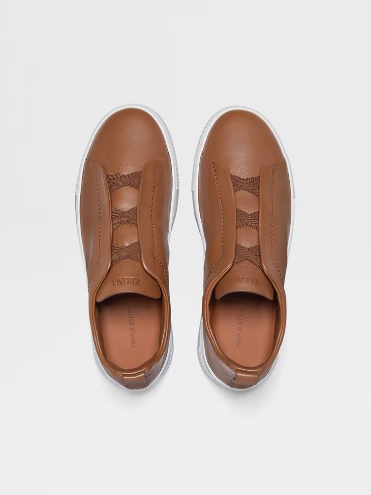 Zegna Dark Foliage Triple Stitch™ Secondskin Sneakers