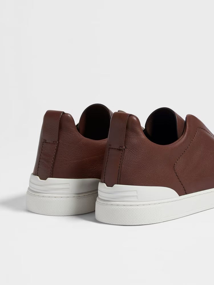 Zegna Brown Triple Stitch™ Secondskin Sneakers