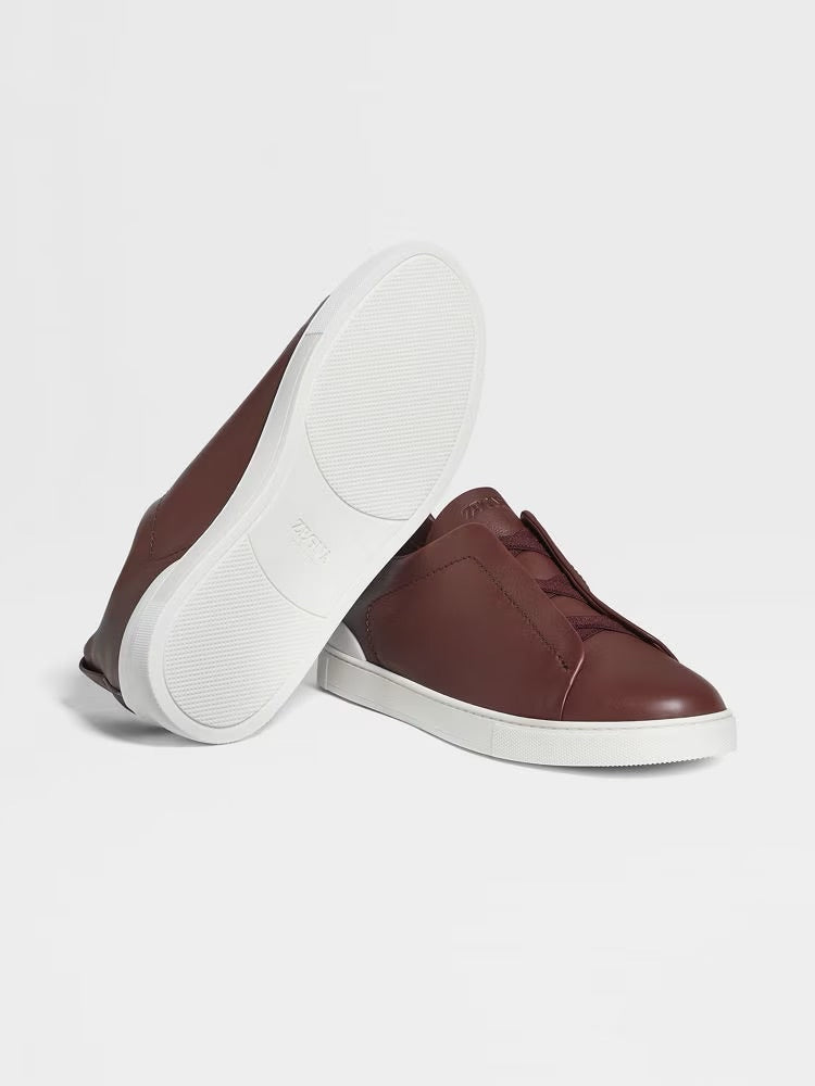 Zegna Brown Triple Stitch™ Secondskin Sneakers
